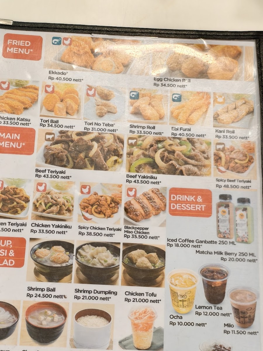 Menu Hokben - Tunjungan Plaza 3-1