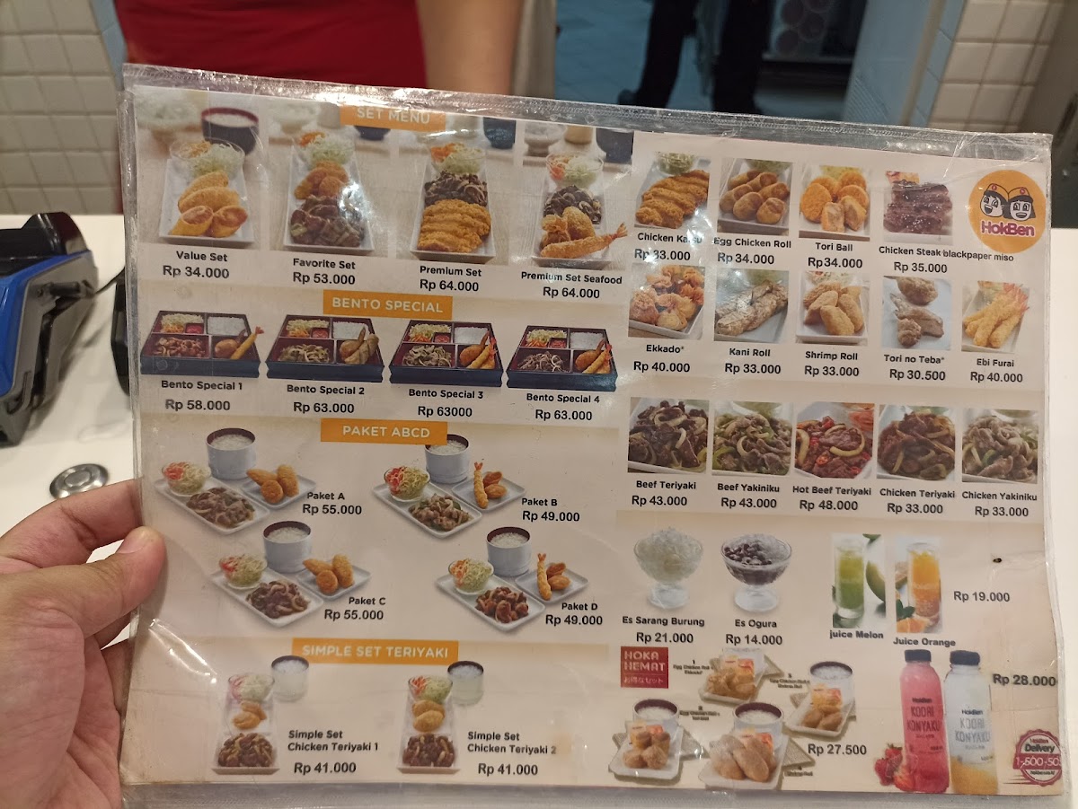 Menu Hokben - Tunjungan Plaza 3-3