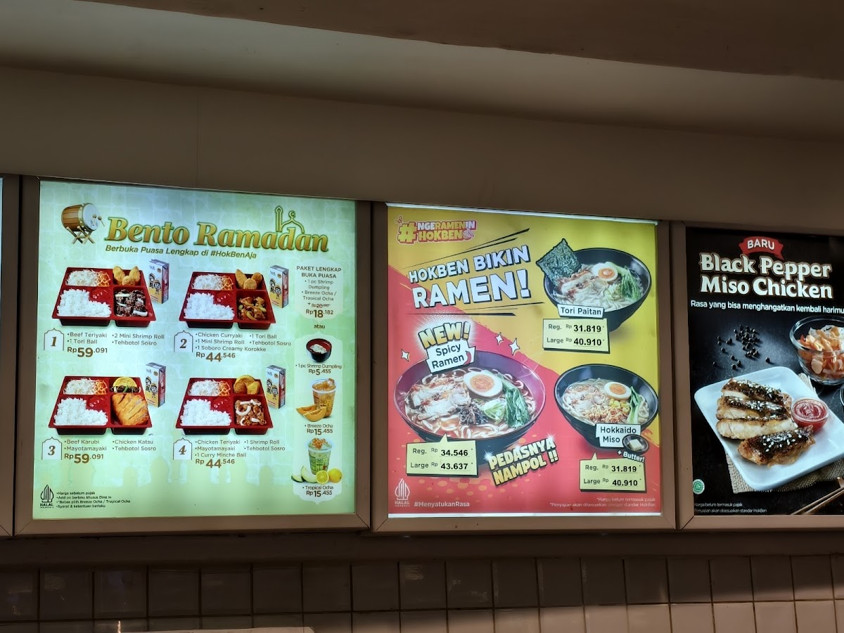 Menu Hokben - Tunjungan Plaza 3-4