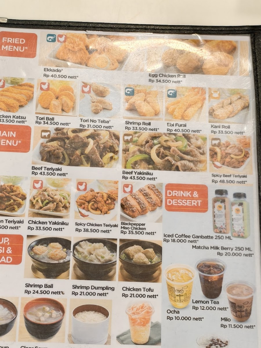 Menu Hokben - Tunjungan Plaza 3-9