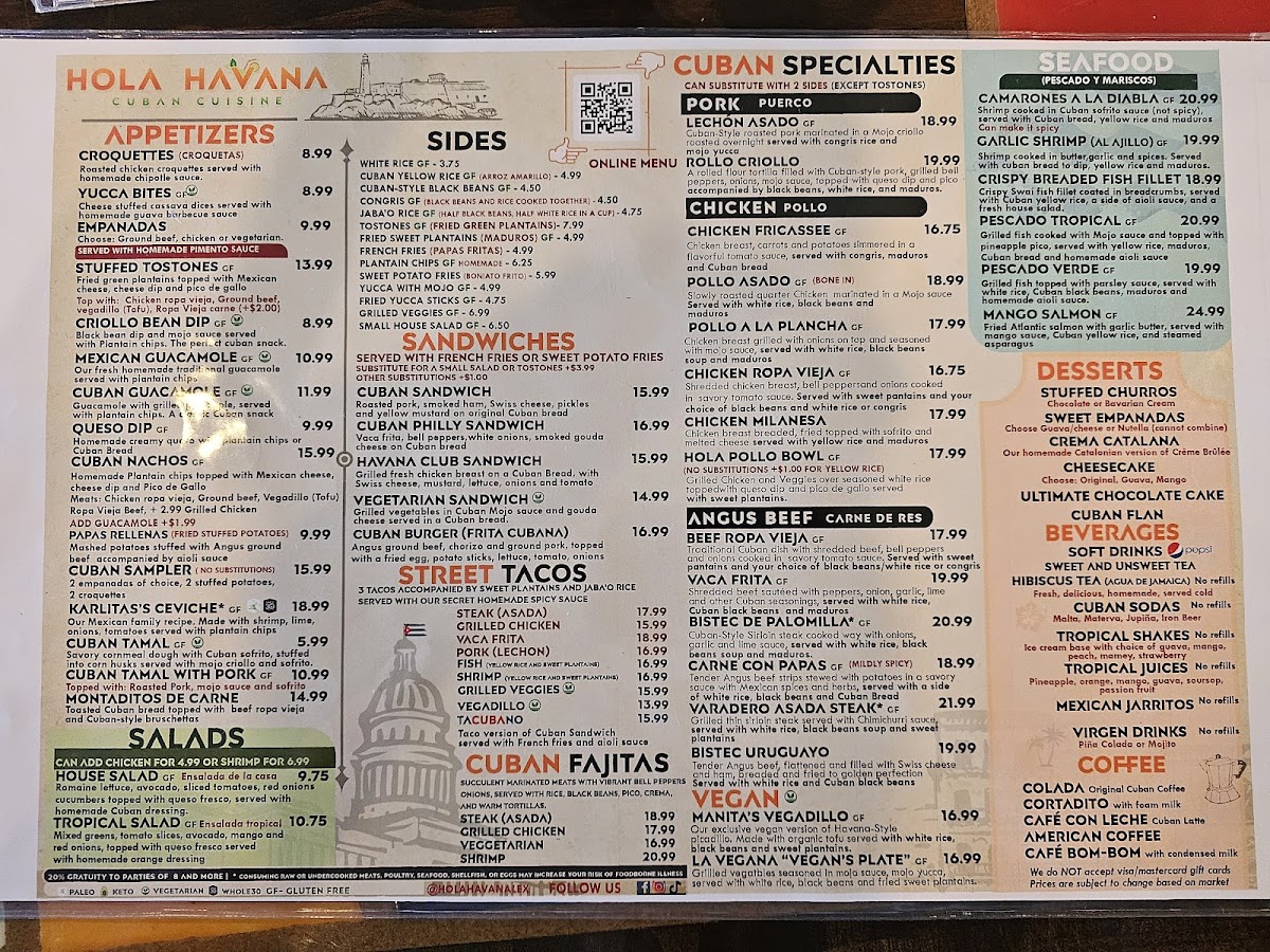 Menu Hola Havana Cuban Restaurant-1
