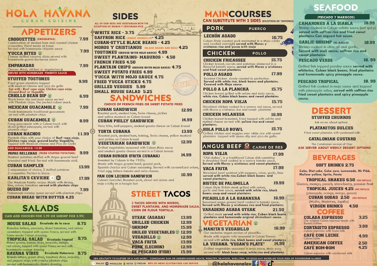 Menu Hola Havana Cuban Restaurant-5