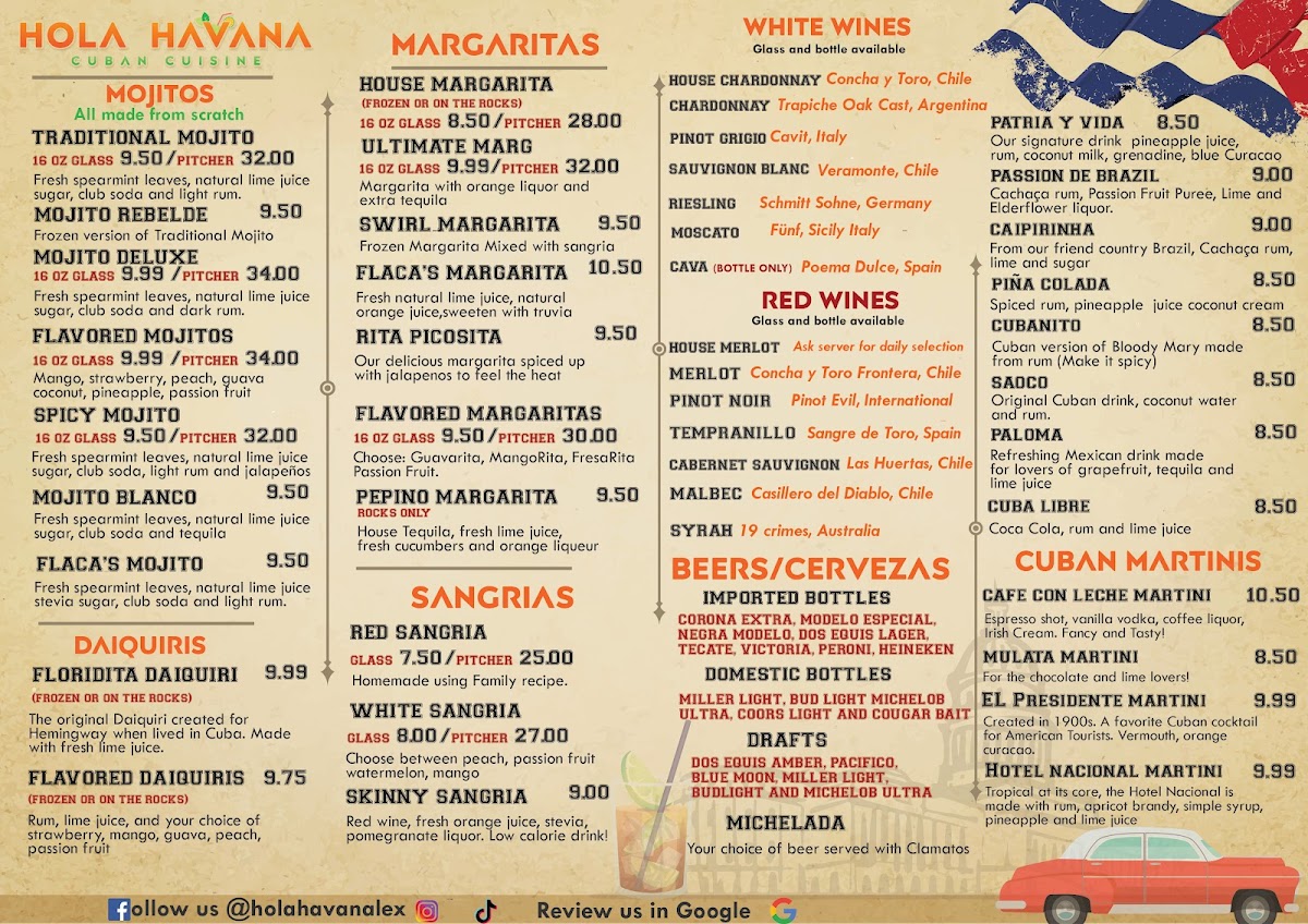 Menu Hola Havana Cuban Restaurant-6