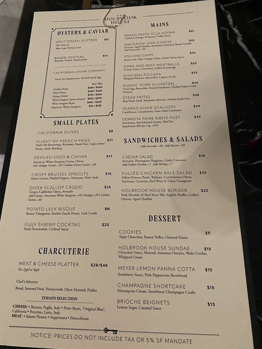 Menu Holbrook House-4