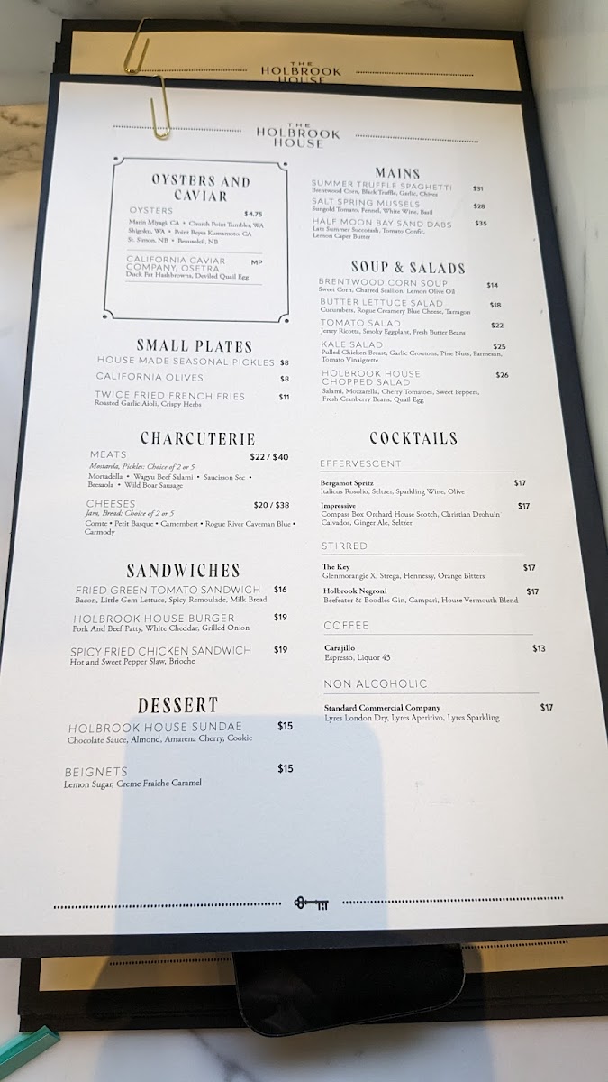 Menu Holbrook House-8