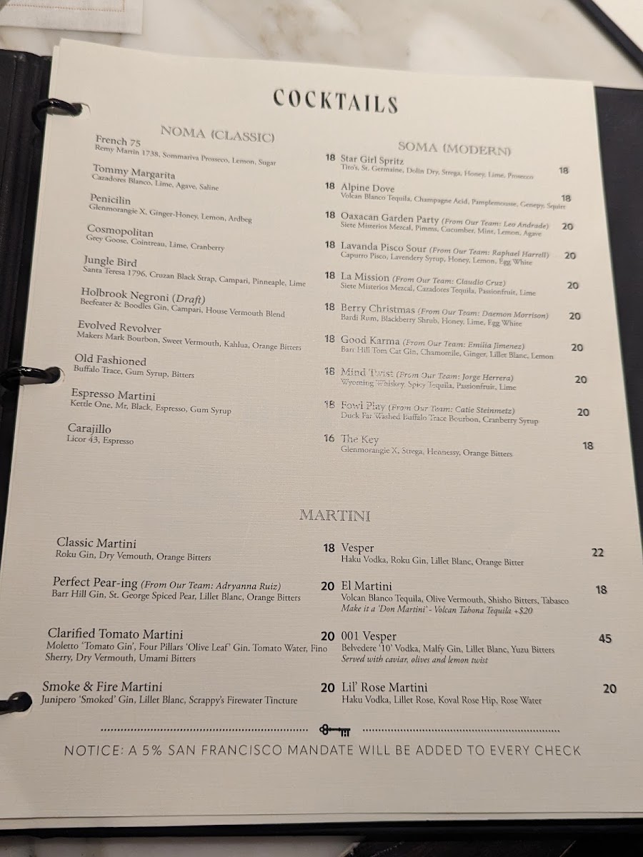 Menu Holbrook House-9