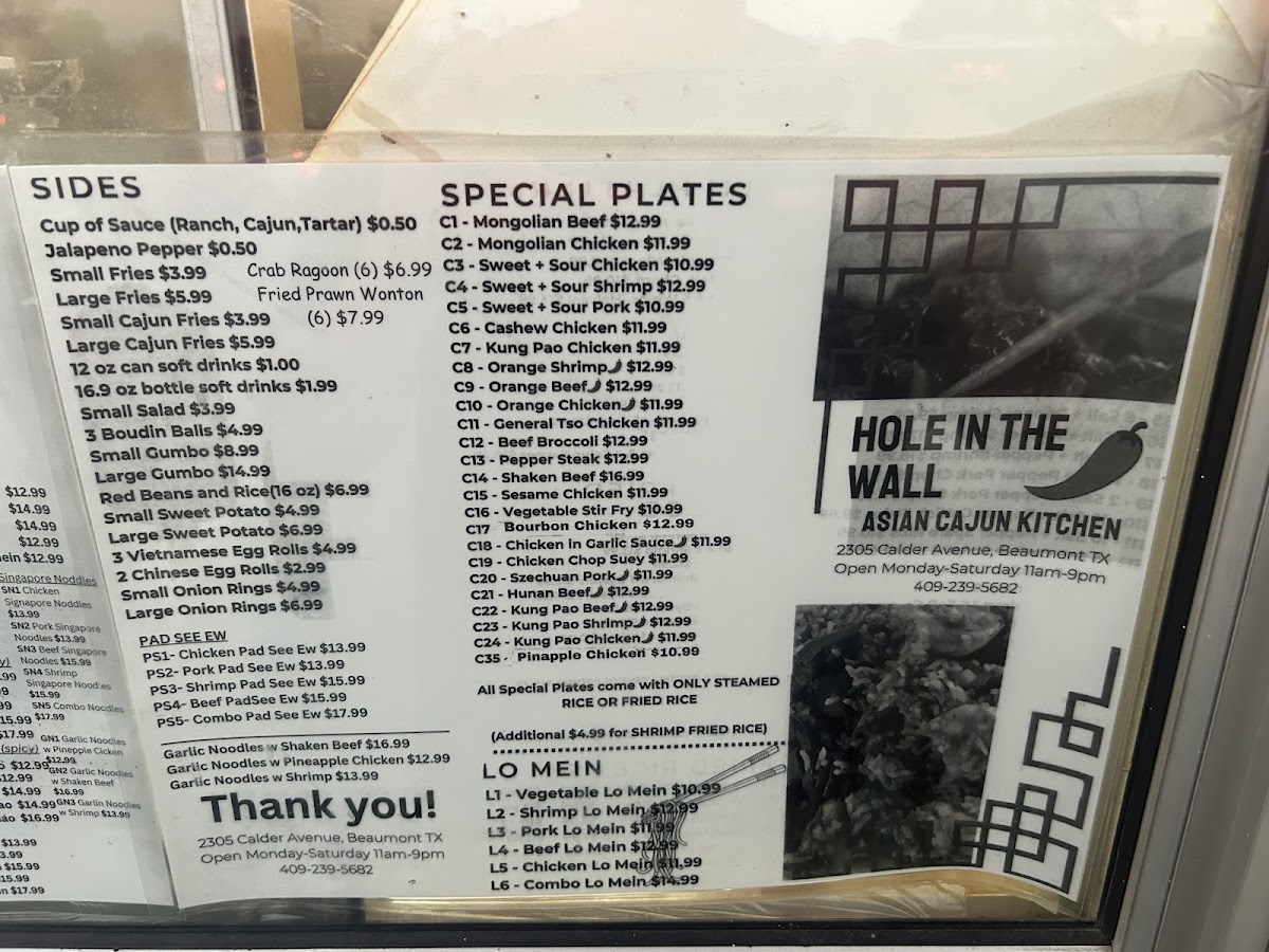 Menu Hole In The Wall-4