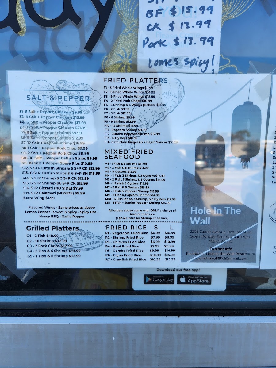 Menu Hole In The Wall-5