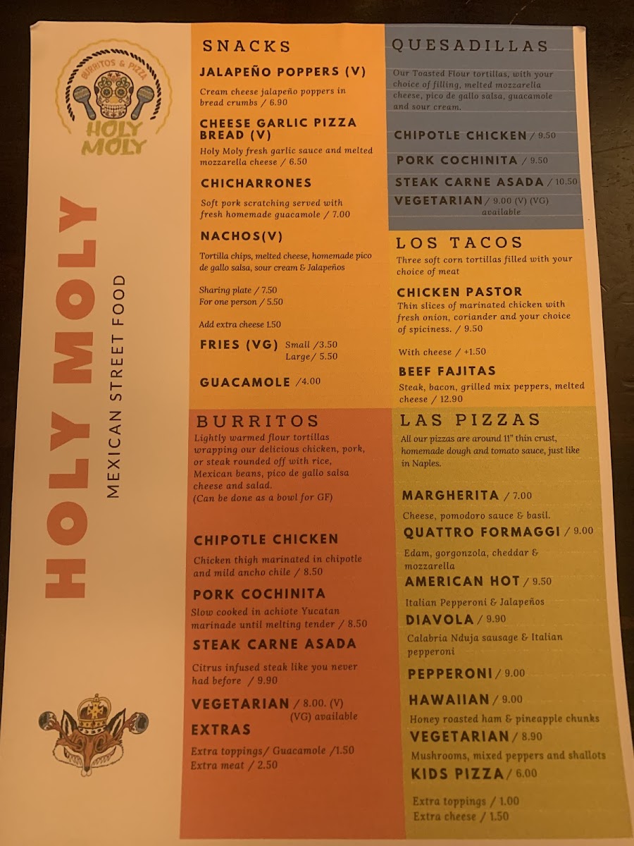 Menu Holy Moly@ The Fox And Crown-2