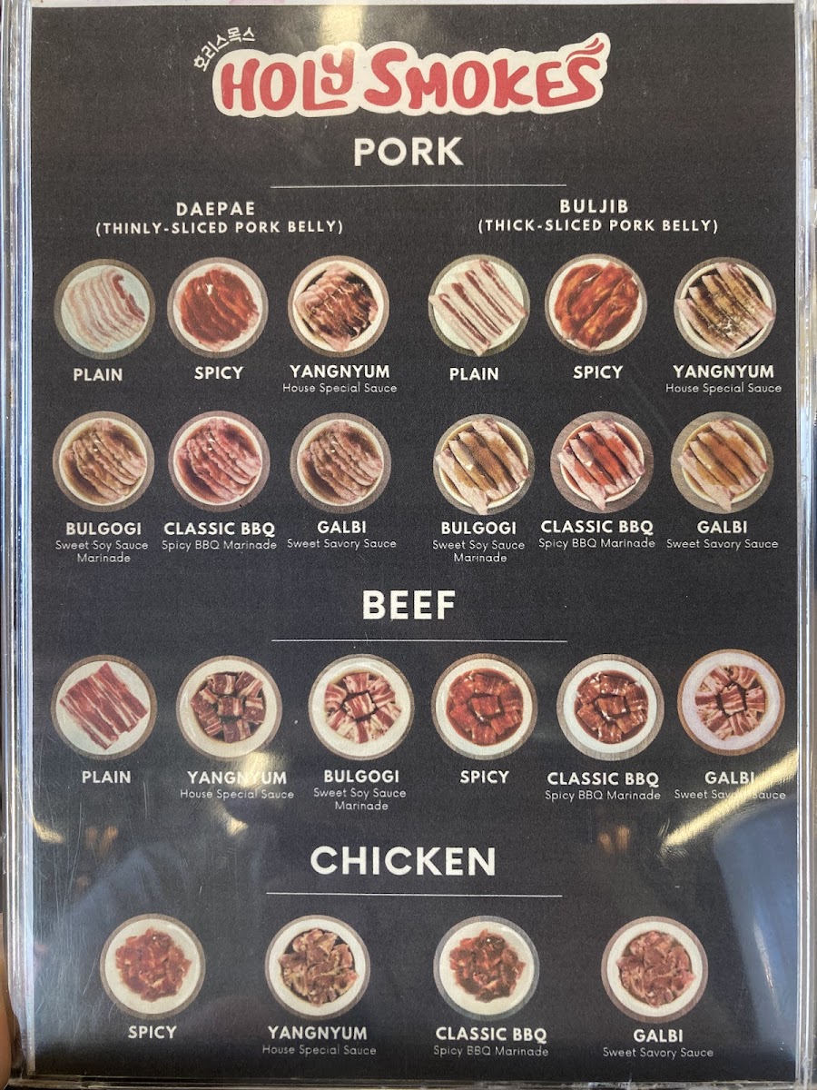Menu Holy Smokes: Korean Grill & Resto-5