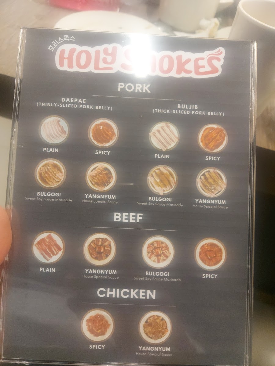Menu Holy Smokes: Korean Grill & Resto-8