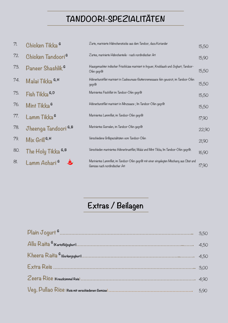 Menu Holy Tikka - Indian Streetfood & Bar-1
