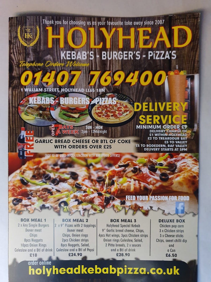Menu Holyhead Kebab & Pizza-5