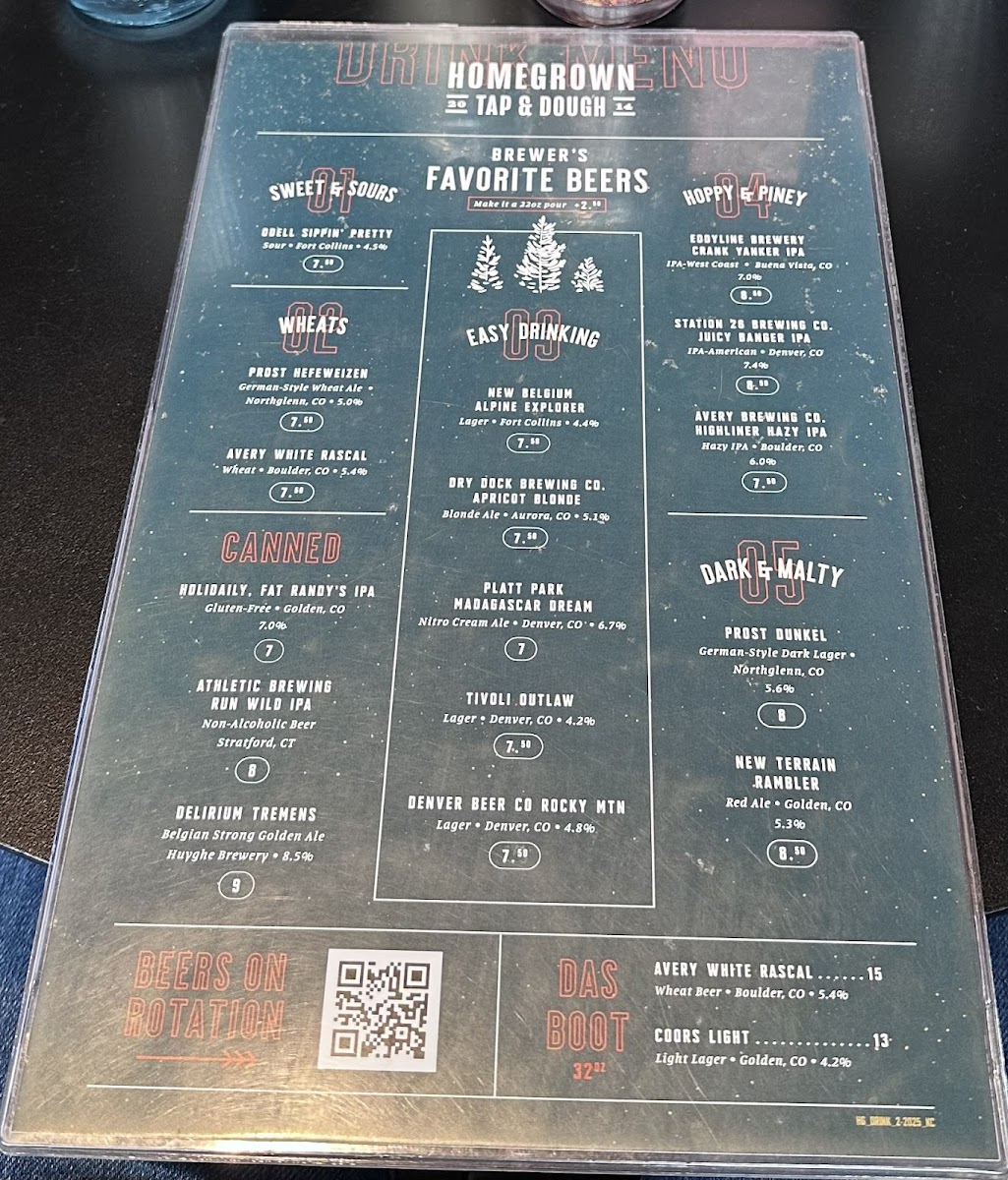 Menu Homegrown Tap & Dough-2