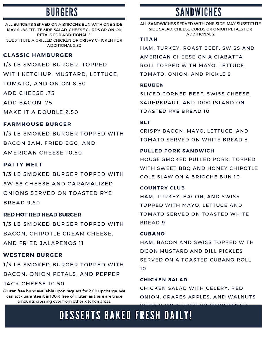 Menu Homestead Bakery & Cafe-1