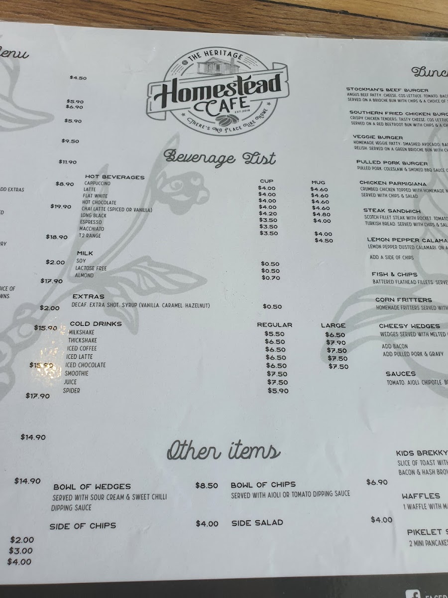 Menu Homestead Cafe @ The Heritage-2