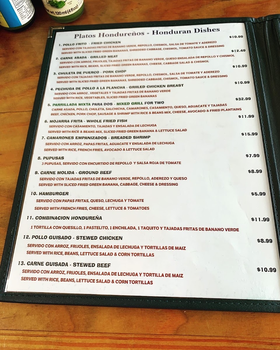 Menu Honduras Food-1