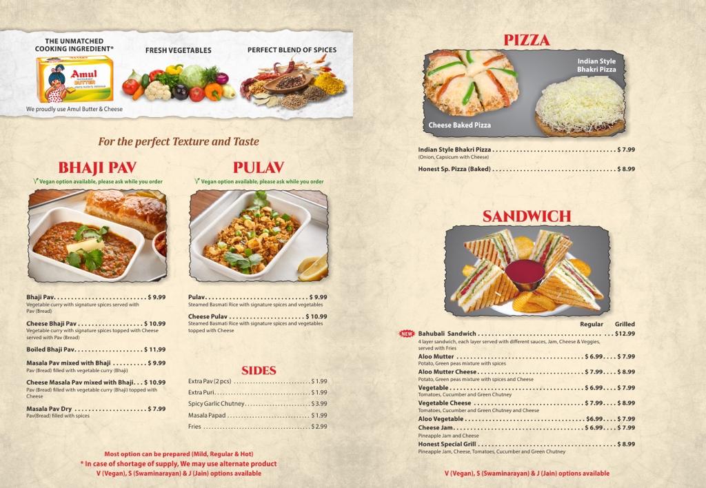 Menu Honest Indian Vegetarian Restaurant-6