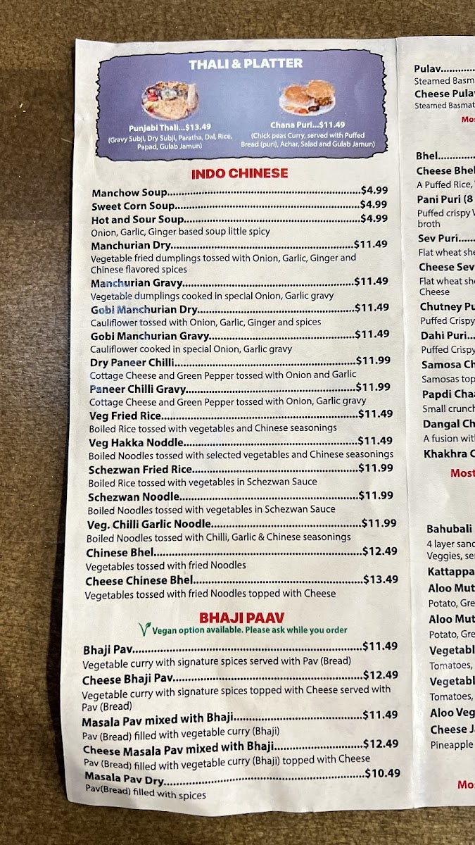 Menu Honest Indian Vegetarian Restaurant-9