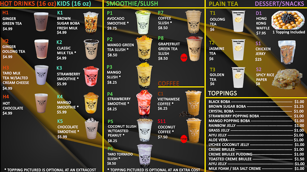 Menu Honey Bee Tea-1