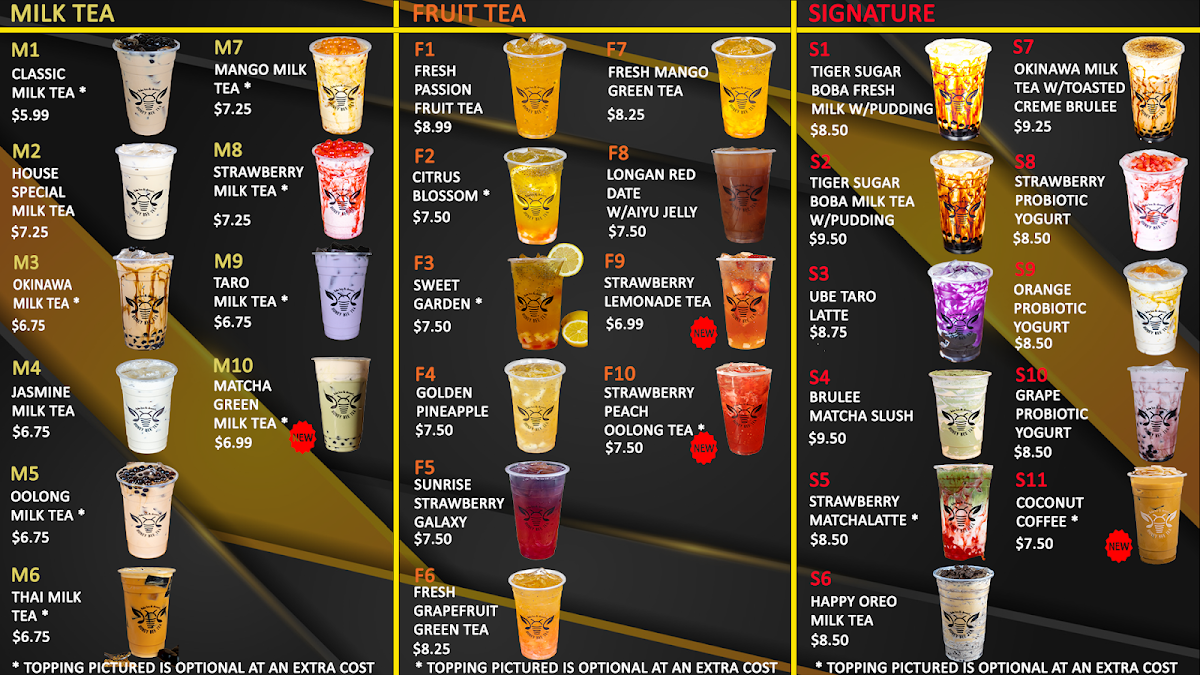Menu Honey Bee Tea-3