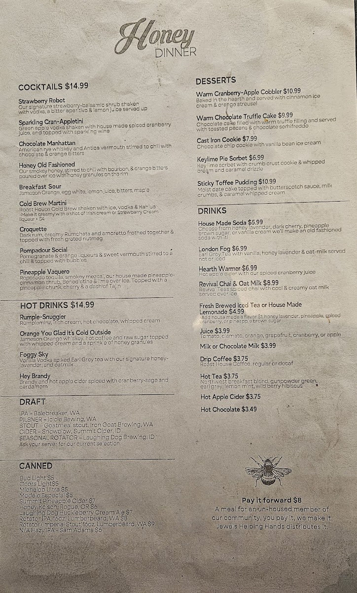 Menu Honey Eatery And Social Club-3
