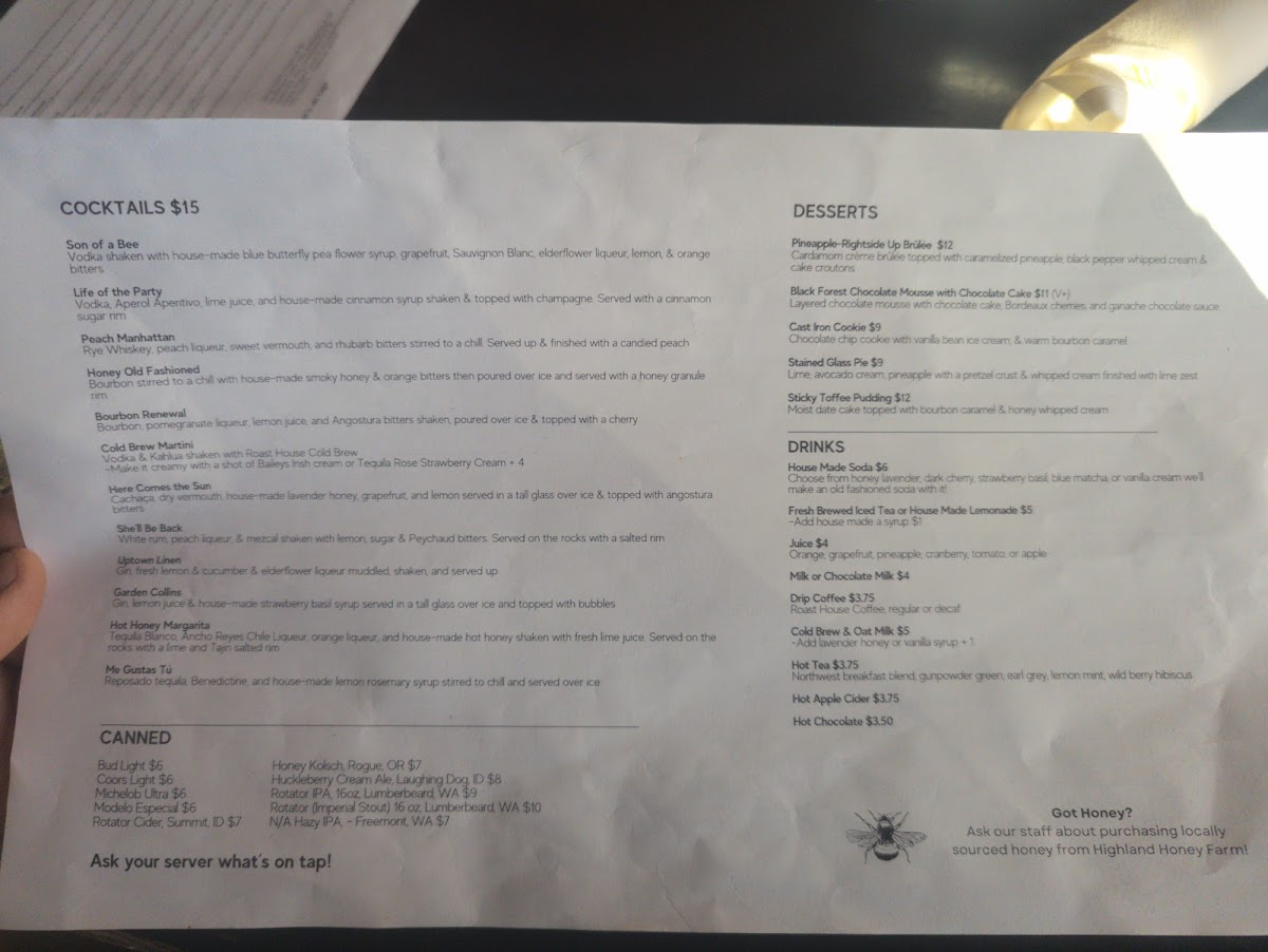 Menu Honey Eatery And Social Club-8