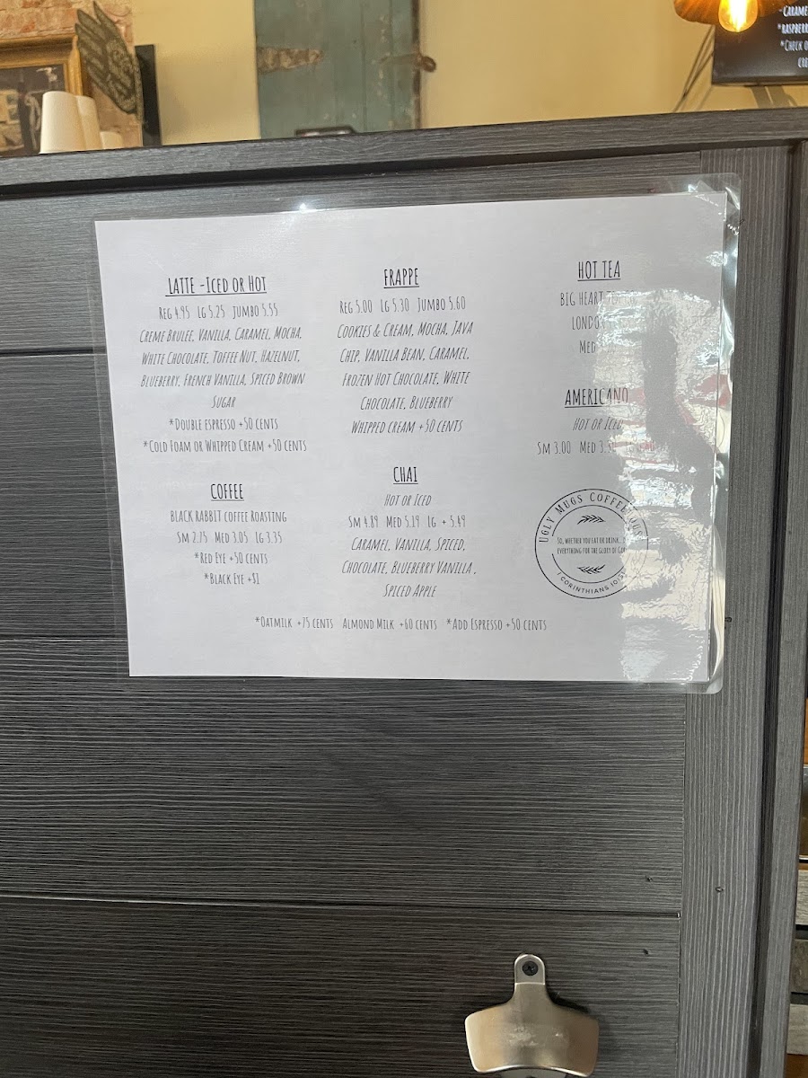 Menu Honey Mugs Coffee Co-3