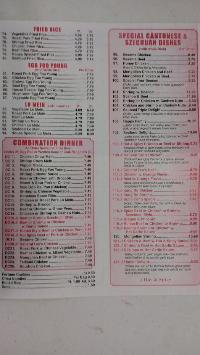 Menu Hong Kong Restaurant-4