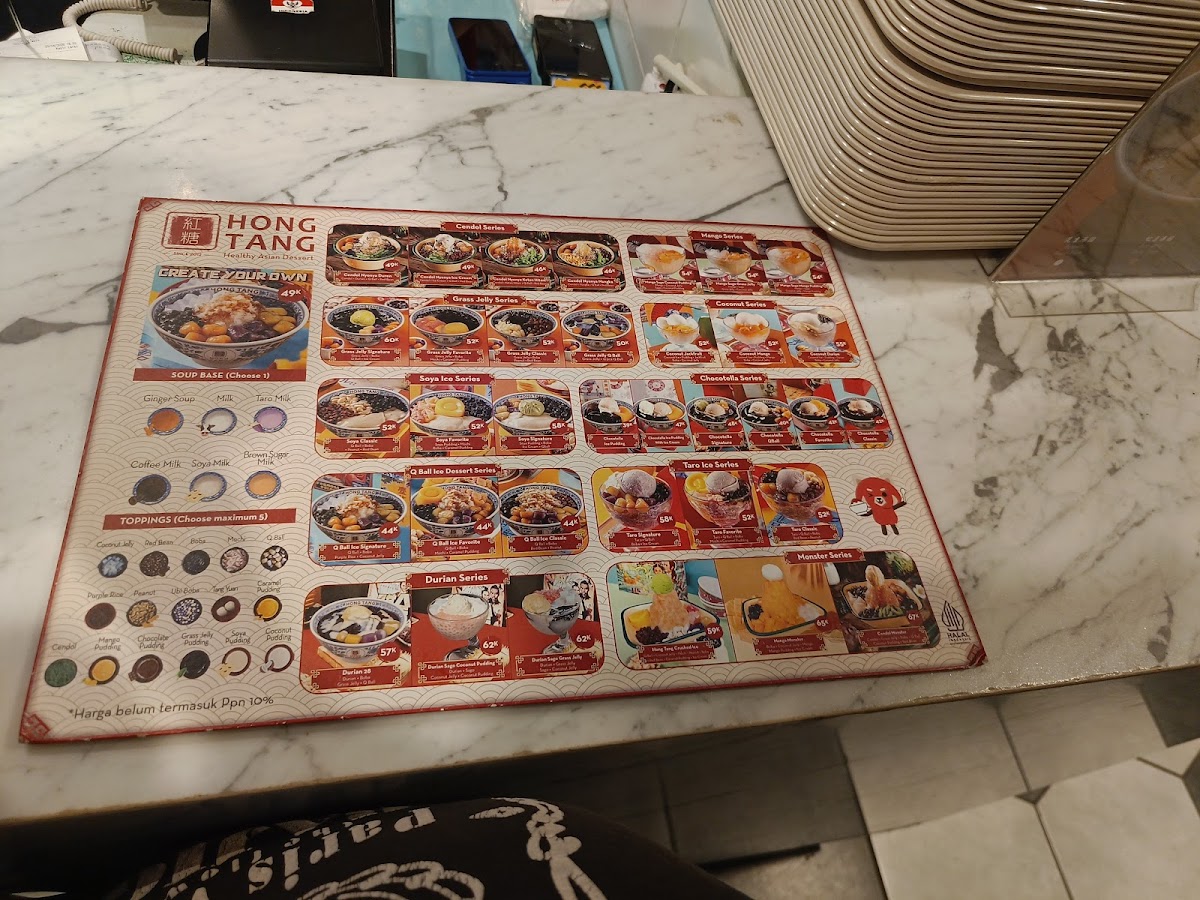 Menu Hong Tang Healthy Dessert Grand Indonesia West Mall-2