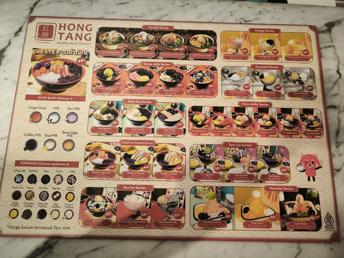 Menu Hong Tang Healthy Dessert Grand Indonesia West Mall-3