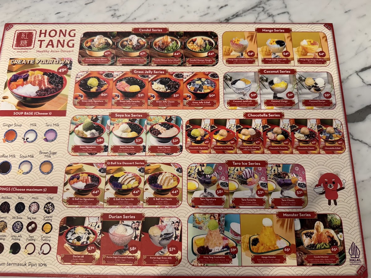 Menu Hong Tang Healthy Dessert Grand Indonesia West Mall-6