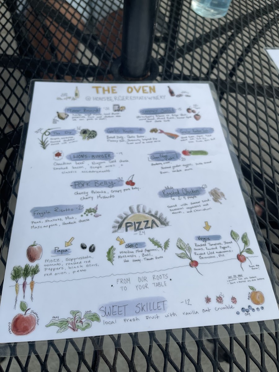 Menu Honsberger Estate Winery, Restaurant And Event Venue-10