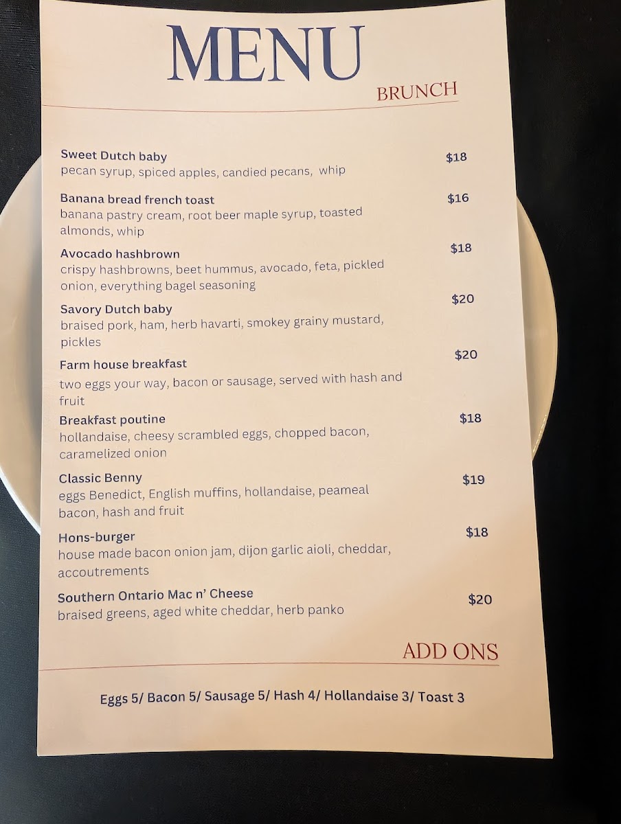 Menu Honsberger Estate Winery, Restaurant And Event Venue-2