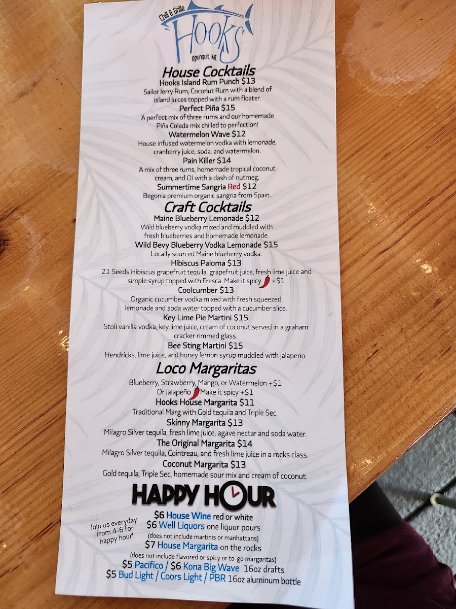 Menu Hooks Chill & Grille-2