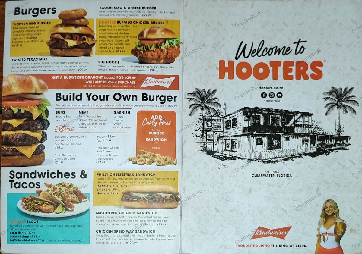 Menu Hooters Fourways-2