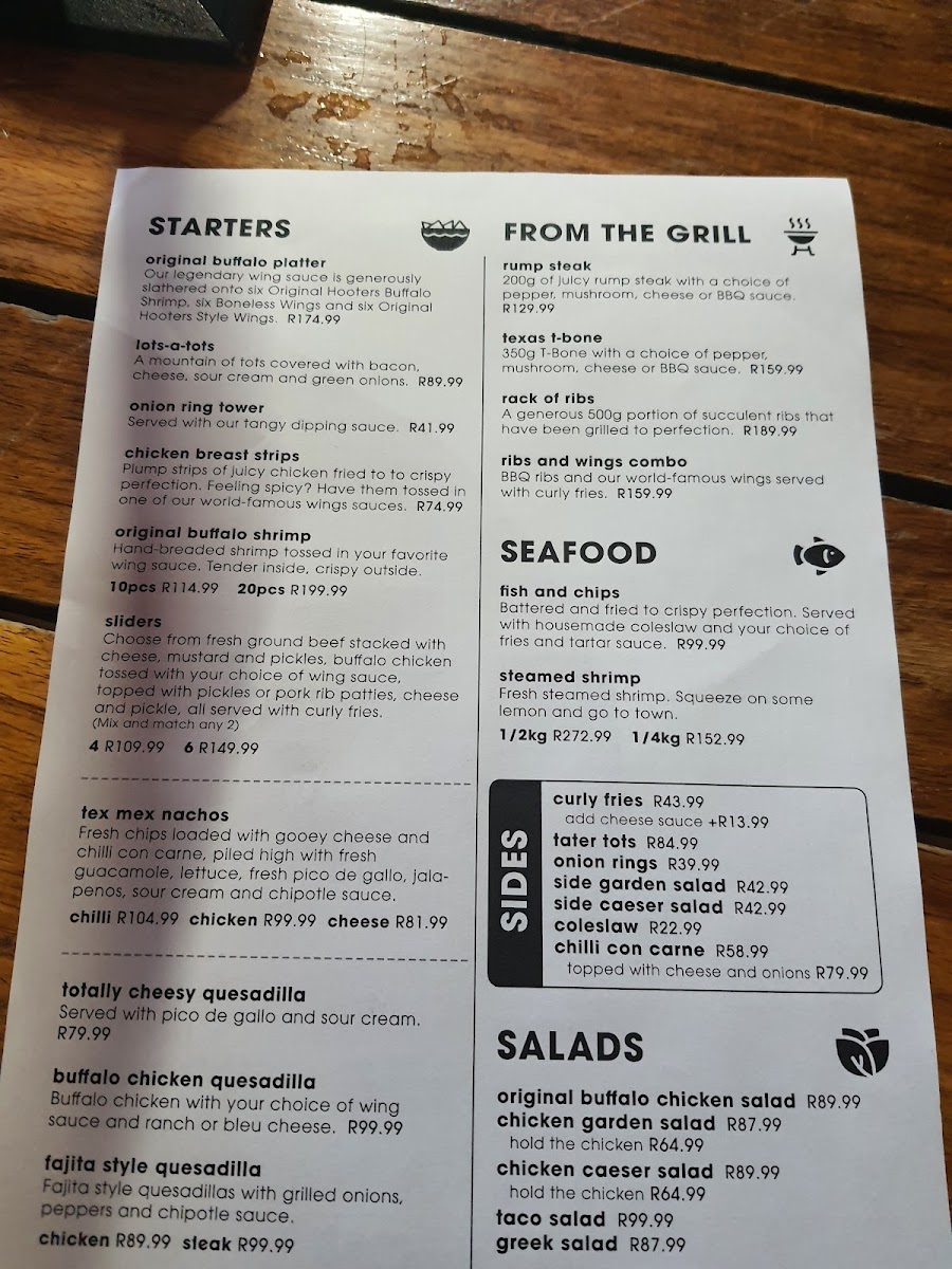 Menu Hooters Fourways-3