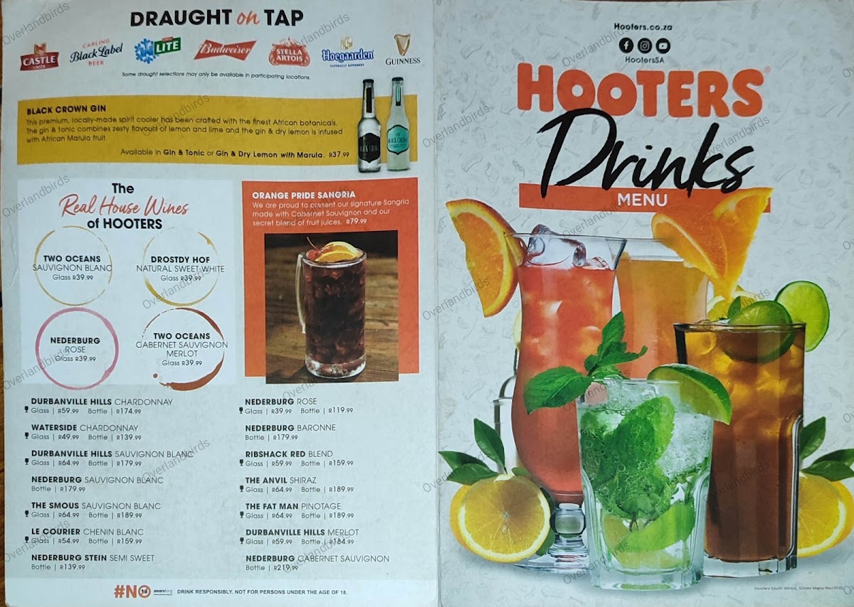 Menu Hooters Fourways-6