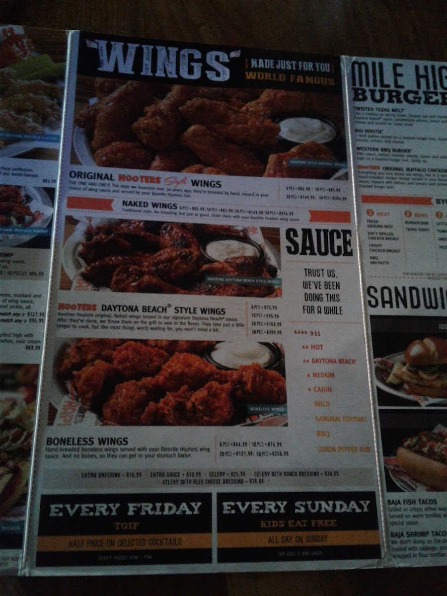 Menu Hooters Fourways-8