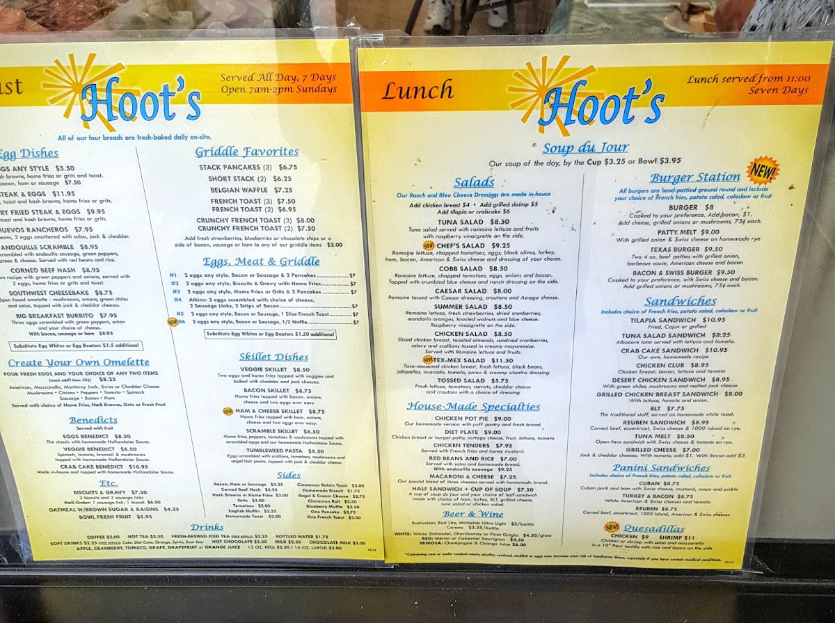 Menu Hoot's Breakfast & Lunch-10
