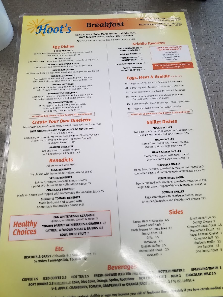 Menu Hoot's Breakfast & Lunch-6