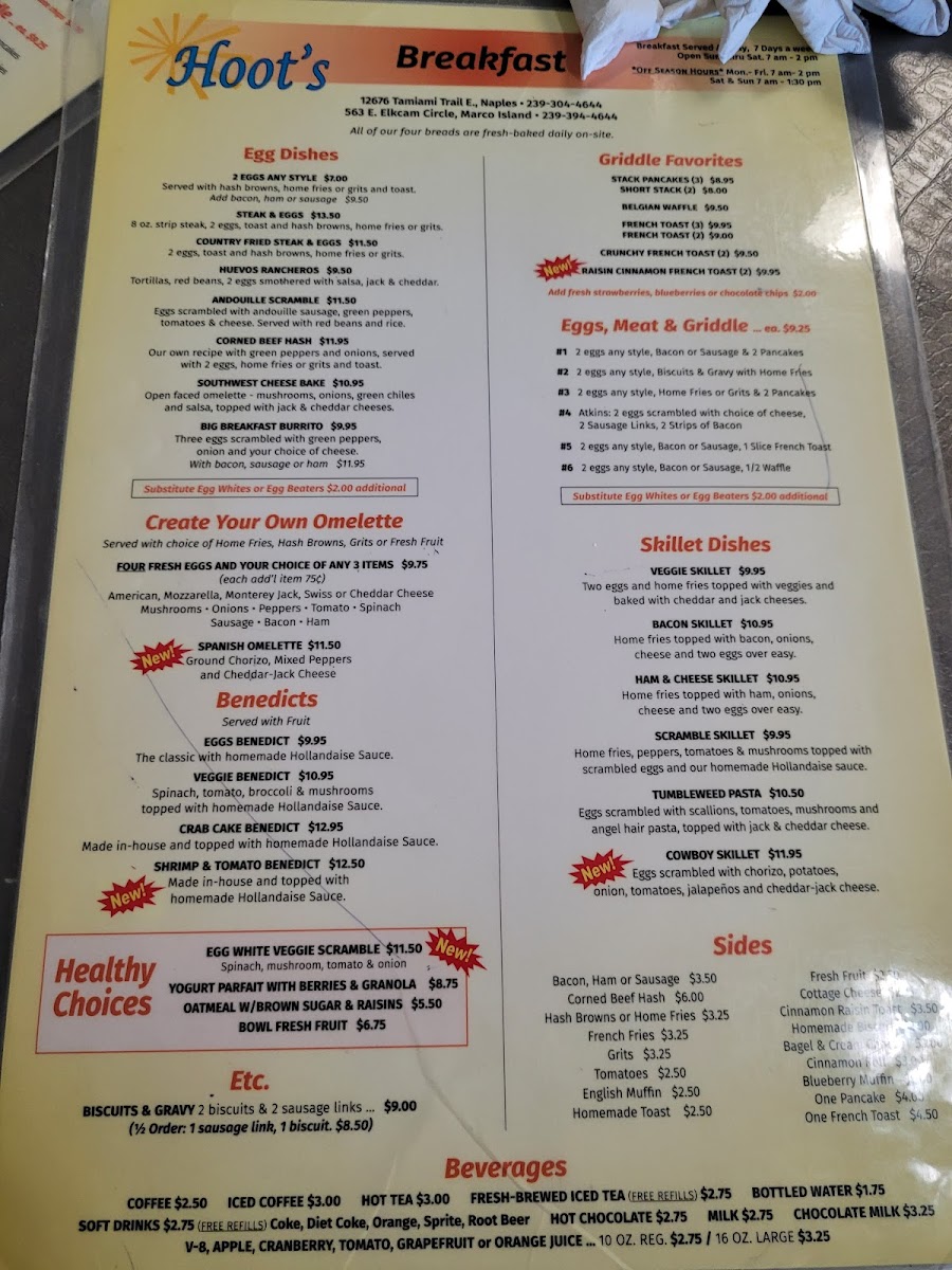 Menu Hoot's Breakfast & Lunch-7