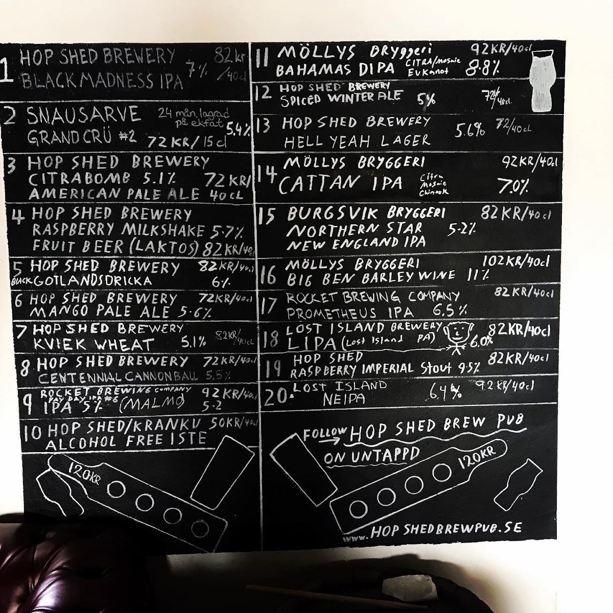 Menu Hop Shed Brew Pub-1