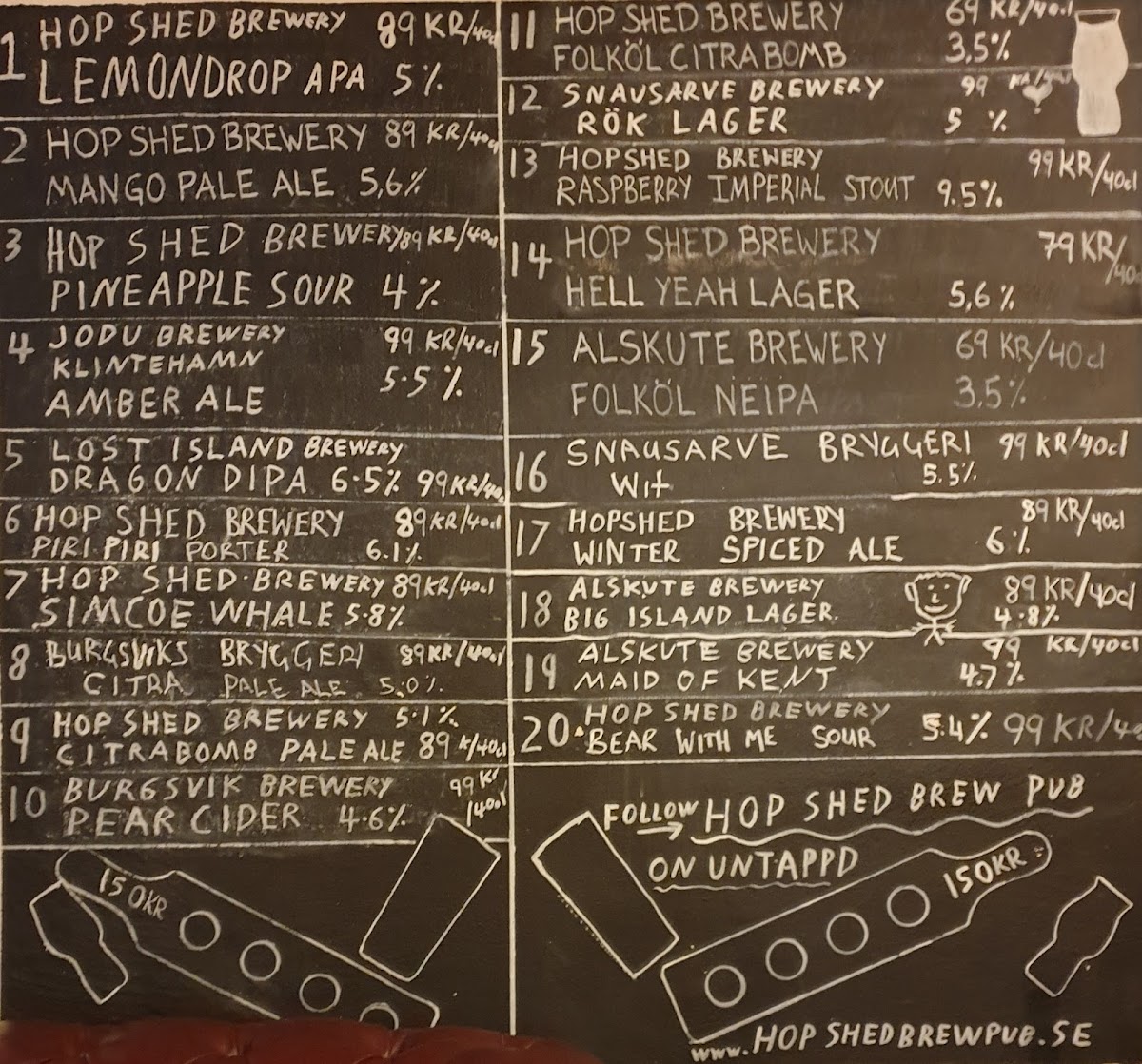 Menu Hop Shed Brew Pub-10