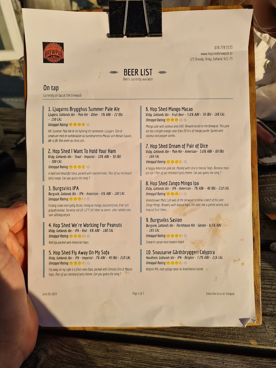 Menu Hop Shed Brew Pub-3