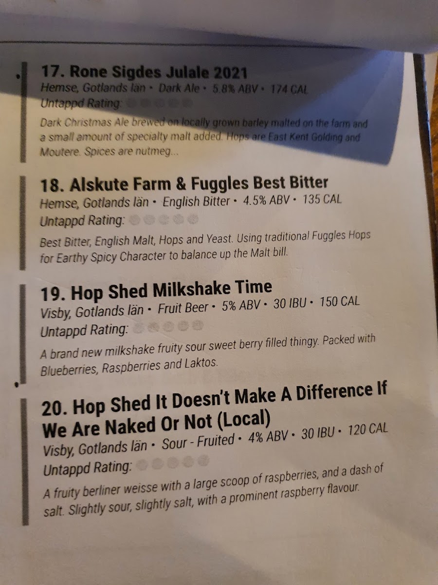 Menu Hop Shed Brew Pub-4