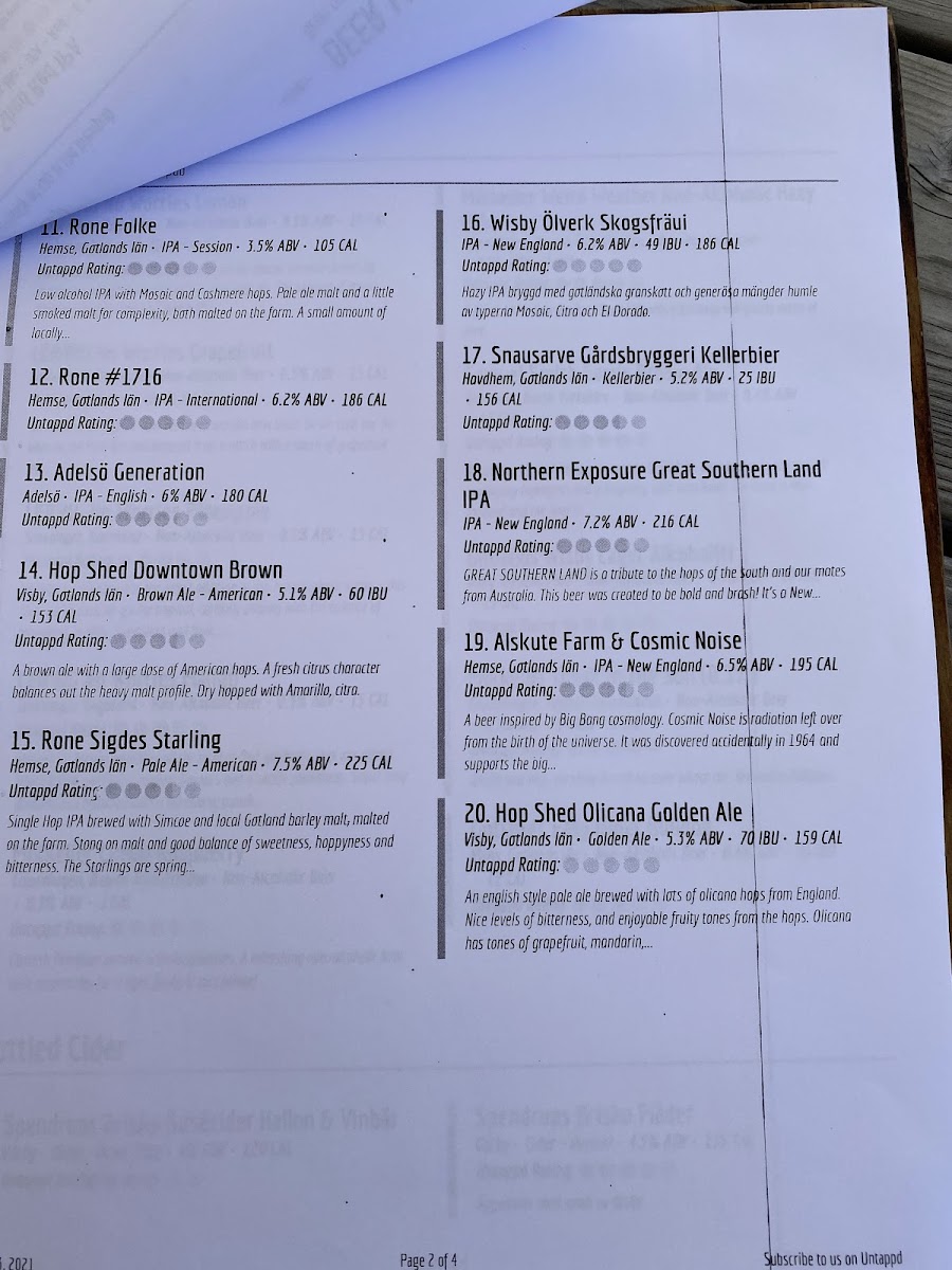 Menu Hop Shed Brew Pub-6