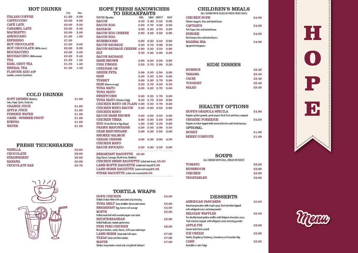 Menu Hope Cafe & Restaurant-4