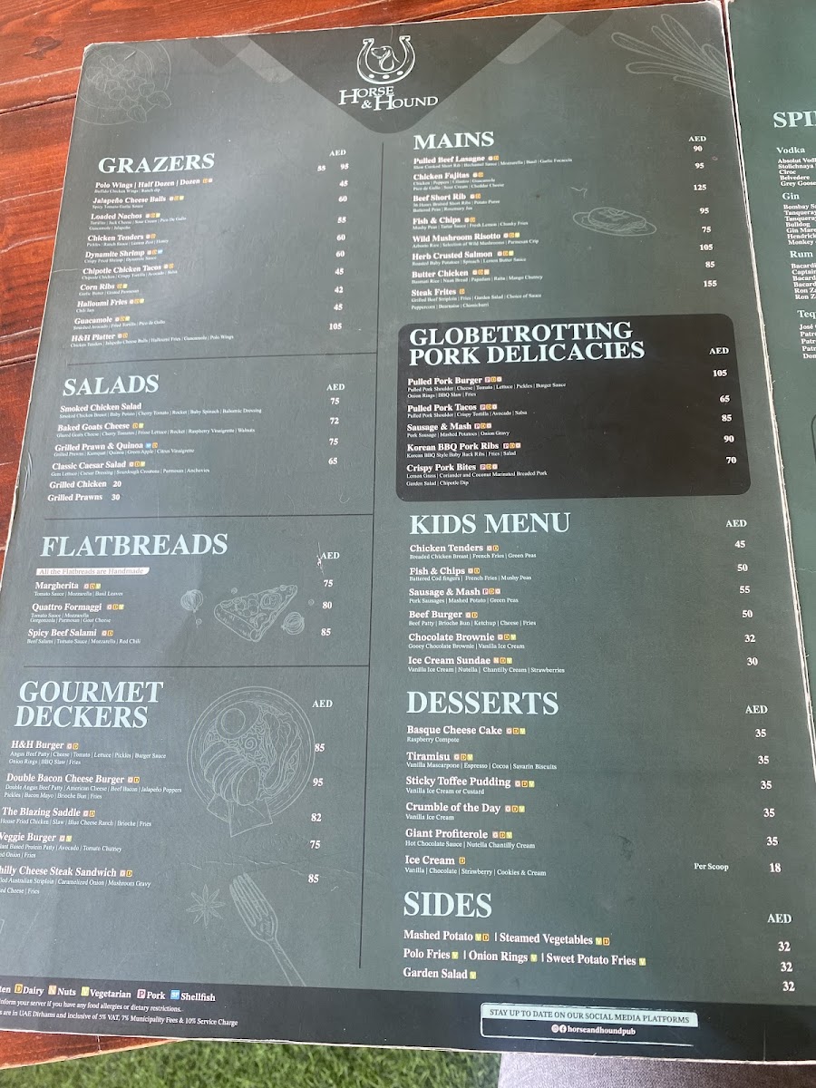 Menu Horse & Hound-2