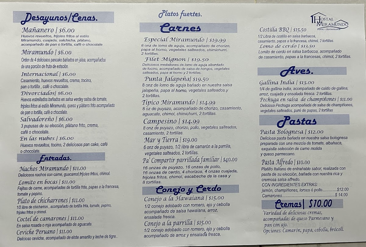 Menu Hostal Miramundo-1